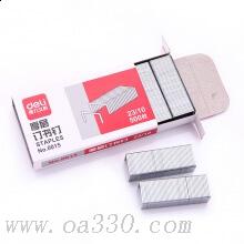 得力0015厚層訂書釘 可訂60頁(yè)23/10 加厚重型大號(hào)訂書針 訂書針 500枚/盒