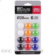 得力7824磁釘φ20mm(混色)(12個/卡)