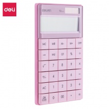 得力1589桌面計算器(淺紅)