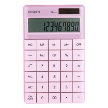 得力1589桌面計算器(淺紅)