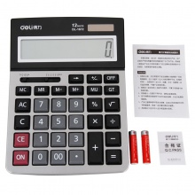 得力1672A桌面計(jì)算器(銀色)(個(gè))