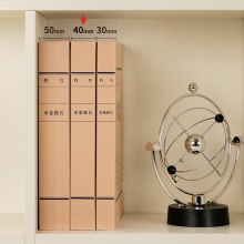 得力5611無酸牛皮紙檔案盒(棕黃)(10個/包)