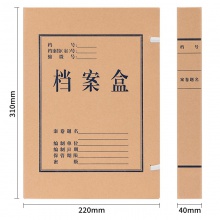 得力5611無酸牛皮紙檔案盒(棕黃)(10個/包)