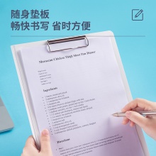得力64519發(fā)泡PP豎款折頁板夾(混)(個(gè))