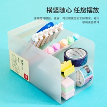 得力8936斜插筆筒單聯(lián)加寬(透明)(個)