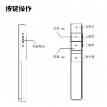 得力2808L激光翻頁筆(黑)(支)