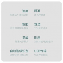 得力14953條碼掃描器(白)(臺)