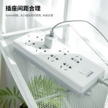 得力18262-10插座_8組_10米_PVC袋裝(白)(只)