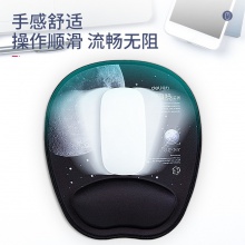 得力83005中國航天腕托鼠標墊黑(黑)(塊)