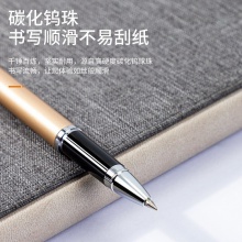 得力33234中性筆0.5mm子彈頭(黑色)(1筆+1芯/卡)