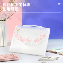 得力72543_13格風琴包(紅)(個)