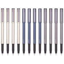 得力S46中性筆0.38mm全針管(黑)(支)