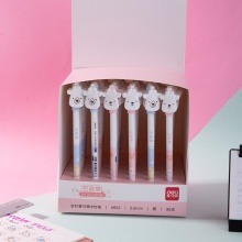 得力A653可擦中性筆0.5mm全針管(黑)