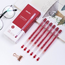 得力A116大容量中性筆0.5mm全針管(紅)