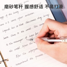 得力A122按動中性筆0.35mm全針管(黑)