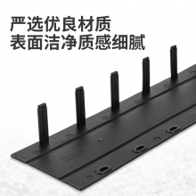 得力3831-10孔裝訂夾條(黑)300×20mm(100支/盒)