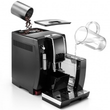德龍（Delonghi）全自動咖啡機 家用辦公室 美式\/意式濃縮咖啡 奶泡機咖啡豆 咖啡粉兩用 ECAM350.15.B