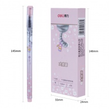 得力A495中性筆0.38mm全針管(黑)(支)