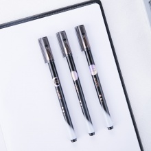 得力A498中性筆0.5mm全針管(黑)(支)