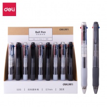 得力S313四色圓珠筆0.7mm子彈頭(混)