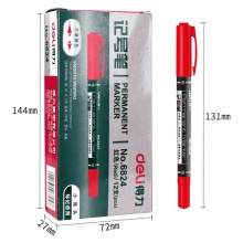 得力思達6824小雙頭記號筆(紅)(支)