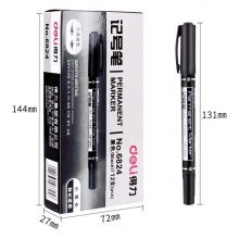 得力思達(dá)6824小雙頭記號筆(黑)(支)