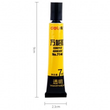 得力7140萬能膠(黃)(瓶)
