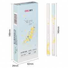 得力A548中性筆0.5mm全針管(黑)(支)