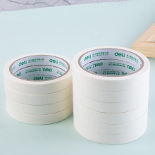 得力30669美紋紙膠帶15mm×20Y×145um(白色)(10卷/筒)