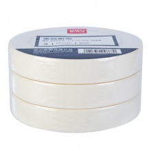 得力30668美紋紙膠帶20mm×50y×145um(白色)(3卷/筒)
