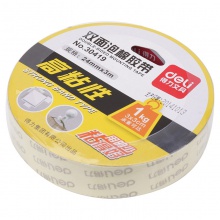 得力30419油性雙面泡棉膠帶24mm×3m×1mm(白色)(卷)
