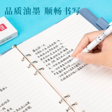 得力A581學(xué)生中性筆0.5mm加強(qiáng)型針管(黑)(4支/盒)