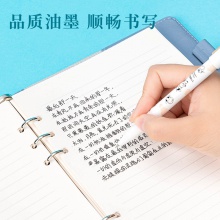 得力A582學生中性筆0.38mm加強型針管(黑)(4支/袋)