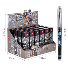 得力A596火影忍者速干學(xué)生中性筆0.5mm加強(qiáng)型針管(黑)(盒)