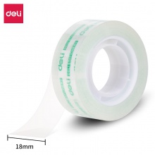 得力30010易撕文具膠帶18mm×30y×38um(透明)(1卷/袋)