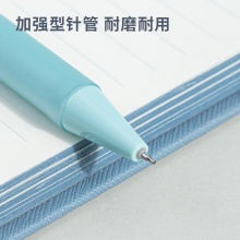 得力A63臻順滑按動中性筆0.5mm加強型針管(黑)(支)