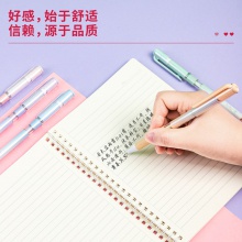 得力A635學(xué)生中性筆0.5mm全針管(黑)(支)