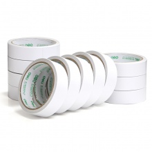 得力30403棉紙雙面膠帶24mm×10y×80um(白)(12卷/袋)