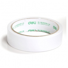 得力30403棉紙雙面膠帶24mm×10y×80um(白)(12卷/袋)