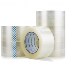 得力30334封箱膠帶60mm×150y×45um(6卷/筒)(普透)