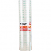 得力30321封箱膠帶60mm×40y×50um(6卷/筒)(高透)