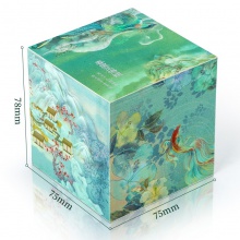 得力21707_頤和園便簽本75×75×75mm/610張(混色)(本)