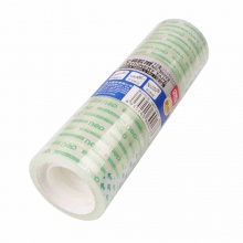 得力30013文具膠帶12mm×18y×38um(12卷/筒)