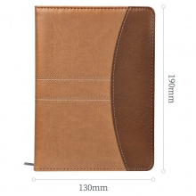 得力7922皮面筆記本-160張-32K-180mm×130mm(棕色)