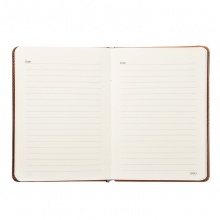 得力7922皮面筆記本-160張-32K-180mm×130mm(棕色)