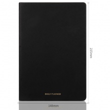 得力22292自填式日計劃效率手冊-A5-210mm×143mm/128張(黑)