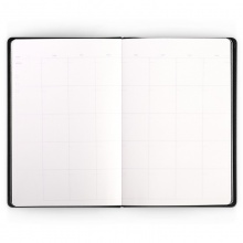 得力22292自填式日計劃效率手冊-A5-210mm×143mm/128張(黑)