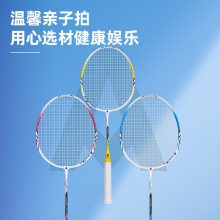 安格耐特F2116羽毛球拍(綠+藍(lán)+紅)(3支/副)(帶三球)