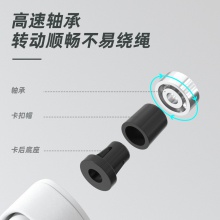 得力18703硅膠手柄跳繩(黃)(單根裝)(PVC繩)