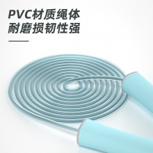得力18703硅膠手柄跳繩(藍)(單根裝)(PVC繩)
